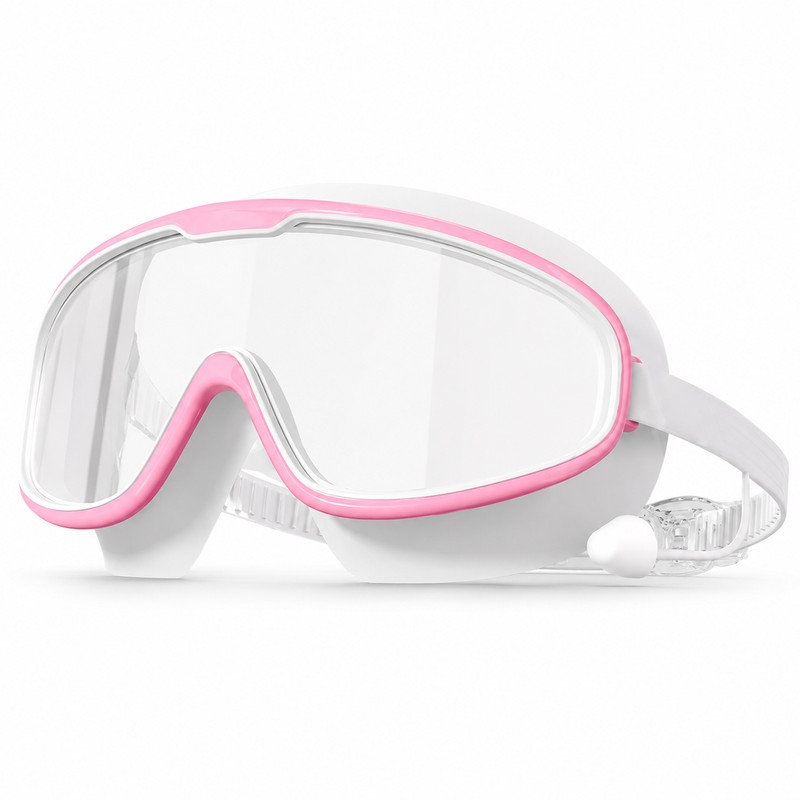 Anti-Fog Swim Goggles and Cap Set for Adults – Wide-View