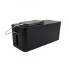 멀티탭 다용도 전선정리함 블랙 중형 Multi-Purpose Cord Organizer Black Medium