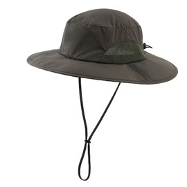 Home Prefer Outdoor Mens UPF50+ Sun Hat Wide Brim Fishing Hat with Neck Flap (Army Green)