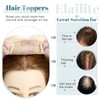 Elailite Hairpiece Real Hair Topper Clip-In Toupee Women Hair Topper