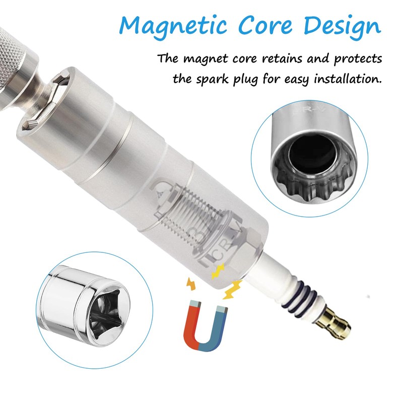 3/4" Spark Plug Socket,Thin Walled Magnetic Spark Plug Socket,Car Accessories