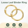 PATIKIL 20pcs Loose Leaf Binder Rings 1.2" Metal Open Card
