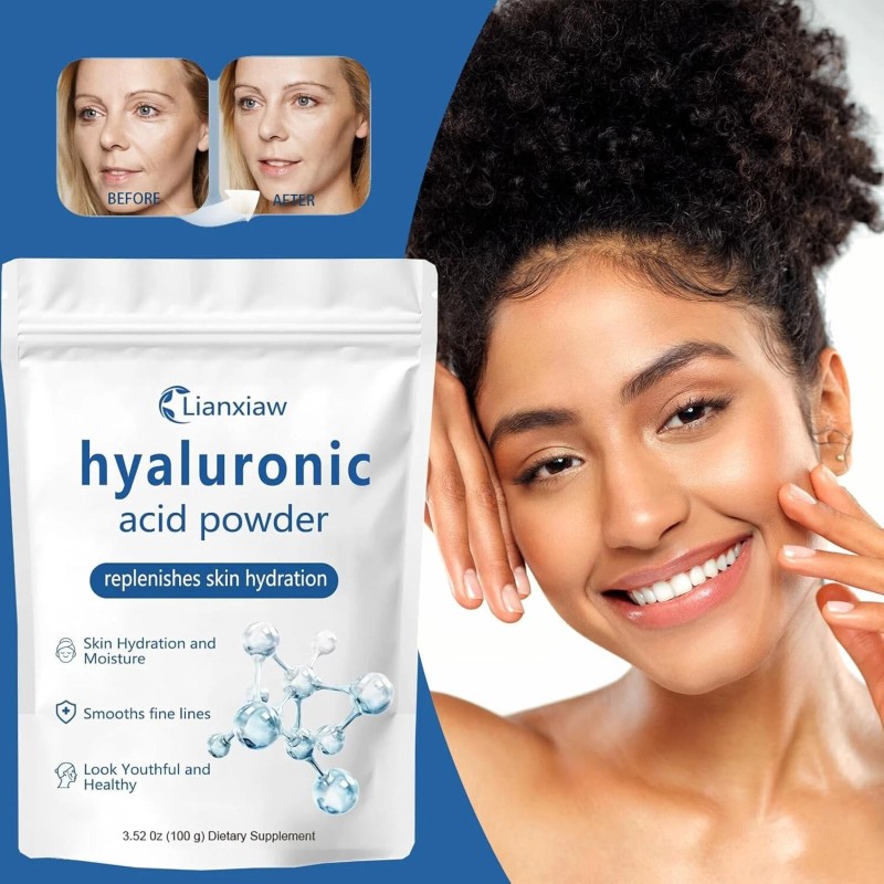 Hyaluronic Acid Powder - Skin Hydration & Anti-Aging Care Formula,