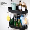 Black Corner Shower Caddy Aluminium Alloy for Bathroom Toilet Kitchen