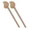 2 Pieces Brass Door Latch Pin 11cm Leaf Shape Retro
