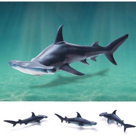 Gemini&Genius Hammerhead Shark for Kids Swimming Pool Beach Bathing Toys Soft Rubber Realistic Sea Animal Shark Marine Animal World Lemon Shark Action Figure