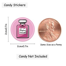 150pcs Paris Favor Stickers - Ooh La La Eiffel Tower Label Stickers Round Mini Chocolate Candy Wrappers - Paris Themed Party Favor Labels Stickers