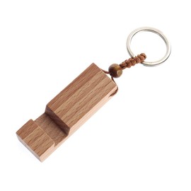 Forest Paper Natural Wood Smartphone Smartphone Cell Phone Stand Key Chain Beech Beige