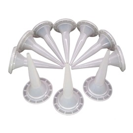 Dzrige Caulk Gun Extension Nozzle, Epoxy Piston Caulking Gun Tip, Reusable Caulking Nozzle Applicator Tool Kit, Replacement Extension Tool Supplies Applied in the Construction (10Pack)