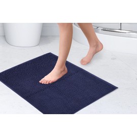 Emma Barclay Noodle Soft Touch Non-Slip Bathroom Rug in Navy - Shower Mat 40x60cm