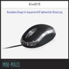Ewent ew3174 Mini Optical Mouse, 1000dpi, 1.15 M Cable