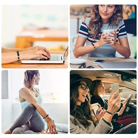 Prayer Beads Charging Bracelets Cable, Fashion Braided Leather Wrist Line Waterproof Portable Charger Cord, Data Sync Fast Charging Compatible with Android/iOS/Type-c (Android)