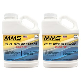 MMS 2 Lb Density Expanding Foam Kit, 2 Part Closed Cell Pourable Polyurethane for Boat Flotation, Insulation, Reinforcement and Void Filling (Gallon)