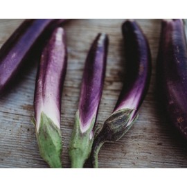 Ping Tung Long Eggplant - 25 Seeds - Flavorful Taiwanese Heirloom, Long Purple Eggplant, Non-GMO Heirloom Eggplant Seeds for Planting in The Home Garden, Thresh Seed Company
