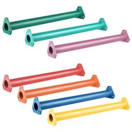 JPOIP 16 Inch 7 Colors Steel Monkey Bars Ladder Rungs Set for Backyards Playground and Children Indoor and Outdoor Climbing Kit (14 Pack)