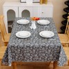 Heavy Duty Vinyl Tablecloth with Flannel Backing Waterproof Oil-Proof Plastic
