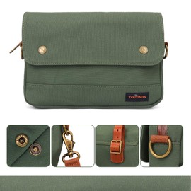 Tourbn TOURBON Waterproof Canvas Bicycle Pannier Bag Handlebar Bag Green