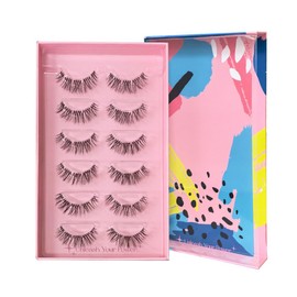 6 Pairs False Eyelashes, Natural Fluffy Look, Reusable Lashes Set for Daily & Party Makeup, Fit All Eye Shapes