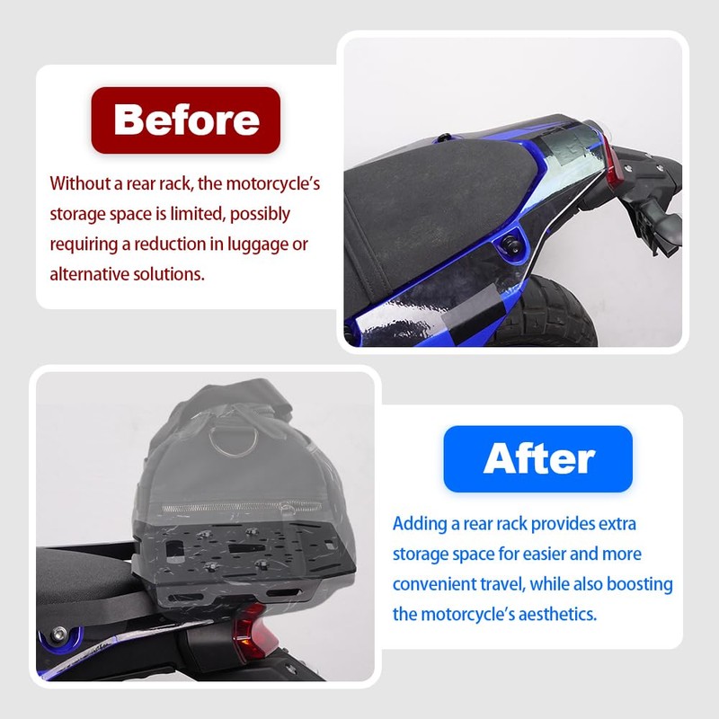 Xitomer Luggage Rear Rack Fit for Tenere 700 XTZ690 2019