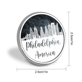 BESTORLOVE Enamel Pins Bulk Set Pins America Philadelphia Skyline Pins For Backpacks Country State Pride Buttons For Jeans State Love Modern Native Lapel Pins Accessory For Women Girls Kids