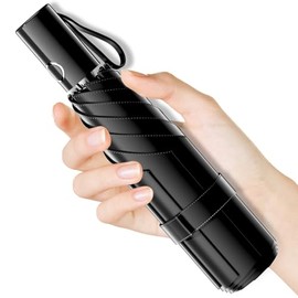 Moorrlii Compact Umbrella for Travel,Easy to Fold, 0.56 Pound Ultra Lightweight Portable Travel Umbrella, Mini Automatic Folding Umbrella