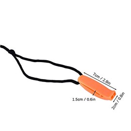 Keenso Whistle, Scuba Whistle 3Colors Loud Safety Emergency Rescue Whistle for Diving Hiking Camping Neon Orange Dive Whistle