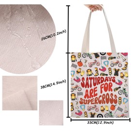 TSOTMO Supercross Tote Bag Motocross Gift for Motocross Lovers Racing Gift Moto Mom Moto Dad Gifts (Supercross)