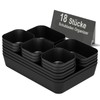 Homhut Drawer Organiser, 18 Pieces, 4 Sizes, Orgenizer Boxes, Dressing