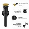Bathroom Sink Drain with Overflow with Hair Catcher Anti-Clog Sink