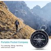 Compass for Navigation, Outdoor Survival Aid, Portable Pocket Aluminium Metal