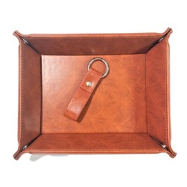 Nvanvmm Catchall Tray Tray Premium PU Leather for Remote Controller, Keys, Phone, Wallet
