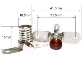 MEETOOT 10 mini bombillas LED E10 para estudiante de física, base de tornillo con soporte de montaje