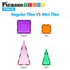PicassoTiles 120 Pieces Magnetic Tiles Building Blocks Mini Size Diamond