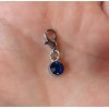 Pemby Studio SEPTEMBER Birthstone Crystal Charm Zipper Pull Keychain Add