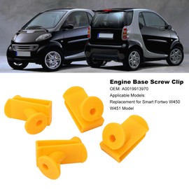 8PCS Engine Base Screw Clip A0019913970 Yellow Undertray Mounting Clips Replacement For Smart Fortwo W450 W451 Models
