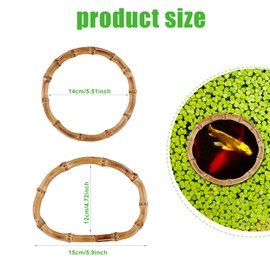 2pcs Aquarium Feeding Rings, Wooden Fish Feeding Rings Fish Tanks Plant Corral Floating Plant Feeding Rings for Keeping Floating Plants in Place Fits Fish Tanks and Aquarium