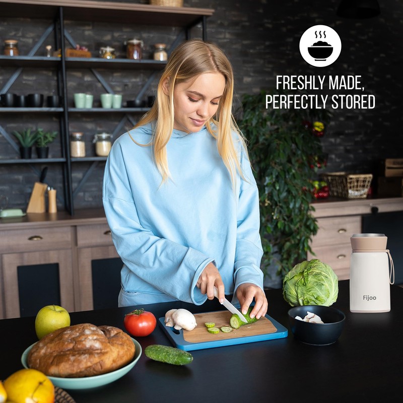 Fijoo 27oz Stainless Steel Double Wall Thermo Food Jar +