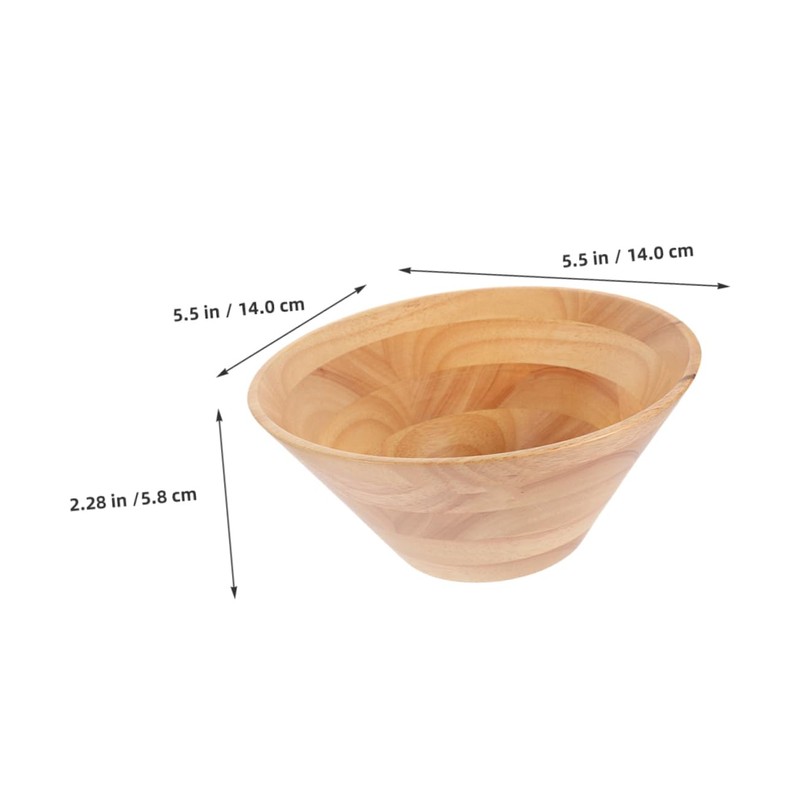 ABOOFAN Large Wooden Salad Bowl Design for Easy Mixing Pouring