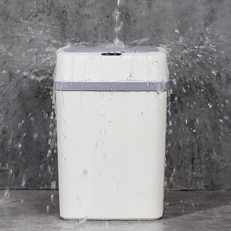 Trash Can 12L Smart Sensor Stable Dealing Cover Simple Style