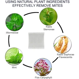 Dust Mite Treatment, Natural Herbal Mite Exterminating Pad, Anti-mite Pad Cushion, Mite Eliminator Pouch for Bed Sheet Pillow Couch Bedding Carpet Cushion