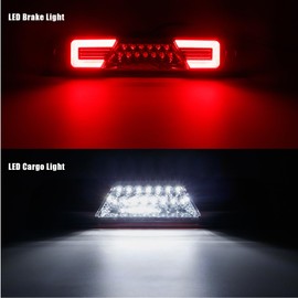 LED Third Brake Light for Ram 1500 2009-2018, 1500 Classic 2019-2021, 2500/3500 2010-2018, 4500/550 2011-2018 High Mounted Stop Lights with Seal Foam Gaskets Laramie 2019 Roof Cargo Lamp Pickup Truck