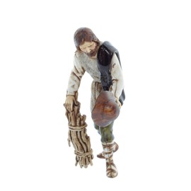 Moranduzzo Pastore with Wooden Ribbon, Multi-Colour, 11 cm