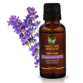 Paradise Springs Lavander Essential Oil, 100% Pure and Natural Lavander Essential Oil for Diffusers for Home Aromatherapy, Massage, Humidifiers, 1 fl oz (30ml)