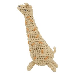 Sebra - Glenn - Crochet Rattle - Giraffe - Yellow - 100% Cotton/Polyester Filling - (W x H) 11.5 x 8 cm