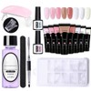 Gel Nails Set Nail Gel Set with Nail File Brush