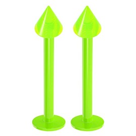 2pc 1.2mm 16g Labret Bar Studs Lip Ring Monroe Tragus Snake Spider Bites Forward Helix Cartilage Dahlia Conch Green 3mm Cone Piercing - 10mm