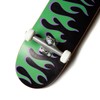 CCS Flames Skateboard Complete - Black/Green - 8.125" x 32.00"