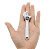 ZCYKJ Mini Adjustable Spanner, 4" Small Steel Spanner Jaw Wrench