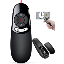 Digital Presenter, USB C Wireless 2.4GHz PowerPoint Remote Control, Pointer for Presentations with Spotlight, Magnifying Glass, Digital, Physical Pointer for Windows 8/10/Mac SO 11.12/LCD/LED