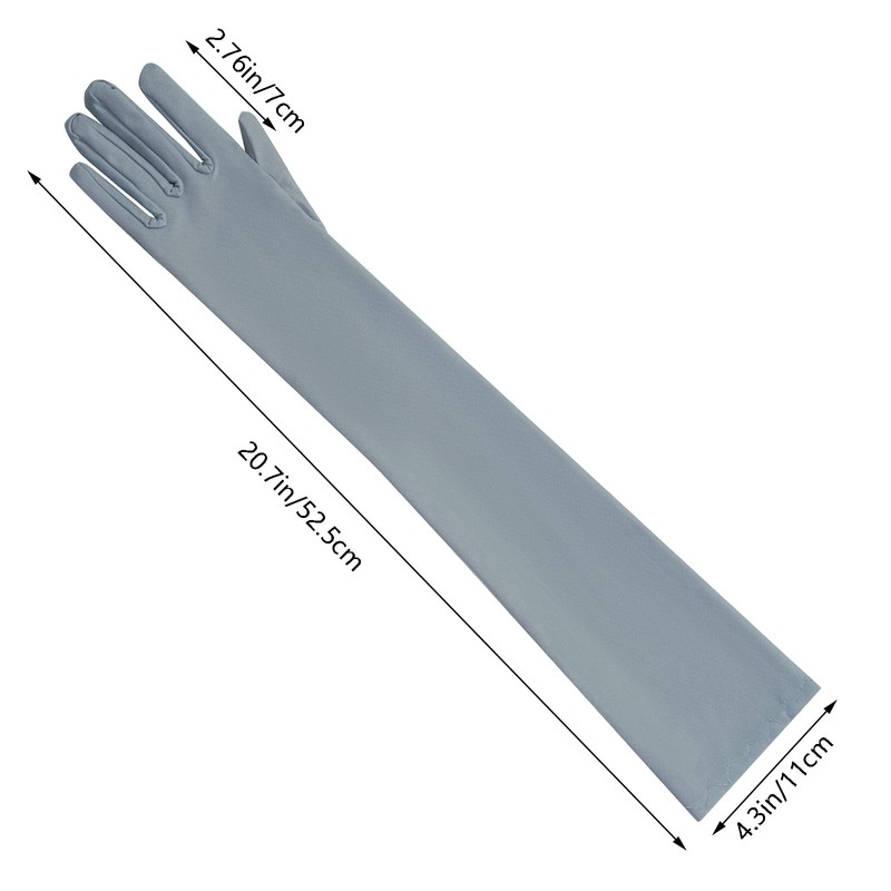 Wobe Long Opera Party 20s Satin Gloves Stretchy Adult Size